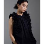 ブラウス シャツ 「crinkle crinkle crinkle」別注side frill no sleeve blouse レディース