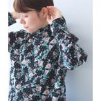 ブラウス シャツ dot×flower print high neck ブラウス レディース