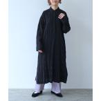 ワンピース レーヨンコットンジャカード　シャツワンピース