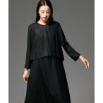 ショッピングレディ 夏 セットアップ 喪服・礼服｜日本製生地｜洗える｜防しわ（イージーケア）｜レース｜エンボス加工｜ドッキングデザインワンピース「Callarus」 レディー