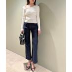 「SNIDEL」 ブーツカットデニムパンツ 00 ブルー レディース