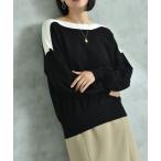 「INTERPLANET」 長袖ニット FREE ブラッ