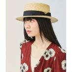「kaorinomori」 ストローハット M/57.5cm ブラック レディース