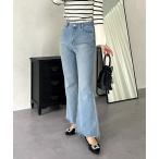 「prose verse」 加工ブーツカットデニムパンツ LARGE サックスブルー レディース