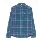 「Hollister」 チェック柄長袖シャツ S ネイビー メンズ
