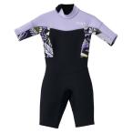 水着 GIRL 2/2 SWELL BZ SS /ロキシーキッズ半袖スプリングウェットスーツ(水着) キッズ 子供 女の子