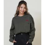 tシャツ THE NORTH FACE/ザ・ノース・フェイス ポケットロンT 花刺繍 ワンポイントロゴ NT82535 レディース