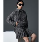 コート アウター チェックブルゾン「大きいサイズ有」GEVS. レディース