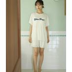 パジャマ ルームウェア カラフルロゴショートパンツ レディース