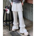パンツ マルチウェイフリフリワッフルパンツとスカートのセット レディース