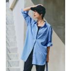 ラッシュガード ＩＥＤＩＴ　ラッシュガードとしてもふだん着としても使える　水陸両用ストライプシャツ「ブルー」 レディース