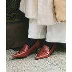 パンプス ポインテッドローファーパンプス