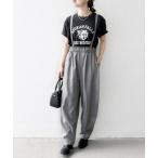 パンツ SHIPS any:「洗濯機可能」ウーステッド サスペンダー付き バルーン パンツ レディース