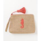  клатч вечерняя сумочка [Swaraj/swa Large ] двусторонний рука вышивка jute (L) морской конек женский мужской 