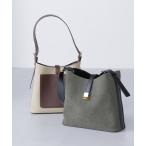 ショッピングスウェード ショルダーバッグ バッグ 「Oggi12月号掲載」スウェードコンビワンショルダーバッグ レディース