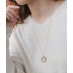 ショッピングネックリング ネックレス ダブルリング ネックレス レディース