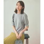 ショッピングパフスリーブ tシャツ 「洗える」シャイニーラメパフスリーブ カットソー レディース