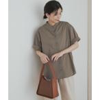 ブラウス シャツ 製品染めロールスリーブブラウス レディース