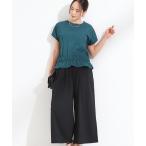 ショッピングガウチョパンツ セットアップ 「ひんやり/2点セット」コーデに悩まず決まる トップス＋ガウチョパンツ レディース