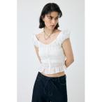 ブラウス シャツ OPEN NECK GATHER ブラウス レディース