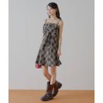 ワンピース レイヤードデザインスーツキャミワンピース