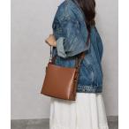 ショッピングバッグ ショルダーバッグ バッグ 「Ungrid/アングリッド」ソフトスムース クルミバックルミドルショルダーバッグ レディース