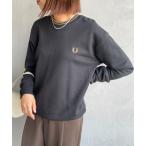 トレーナー スウェット 「WEB先行予約」「FRED PERRY/フレッドペリー」 別注 ツインティップライン ワンポイントロゴ刺繍クルーネックスウェ
