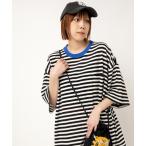 tシャツ M2527 ボーダーBIGポケT レディース