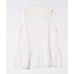 タンクトップ ノースリーブ 裾レース使いレイヤード用タンクトップ レディース