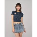 tシャツ ハートオープンフローラルTシャツ レディース
