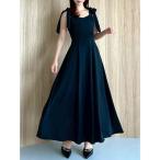 ワンピース 「ZOZO限定」ショルダーリボンフレアワンピース