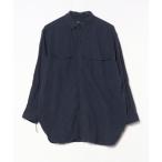 「Plage」 長袖ネルシャツ - ネイビー レディース