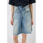 ジーンズ デニム デニムパンツ CROSS WAIST ハーフパンツ レディース