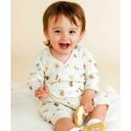ベビー肌着 コットンアニマルイヌ恐竜お花マルチプリント総柄肌着ベビー(60~70cm)
