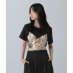 tシャツ スカーフビスチェ風プルオーバー 580606 レディース