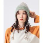 ニット帽 ニットキャップ 2トーン イヤー キャップ レディース