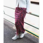 スカート チェック シャーリング タイトスカート