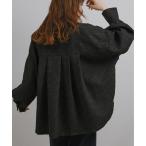 ブラウス シャツ バックプリーツオーバーサイズシャツ レディース