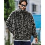 コート ジャケット mj10919-Oversized Leopard Fleece Jacket フリースジャケット メンズ