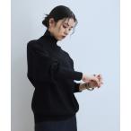 ニット セーター 「WEB限定」・「定番人気」WOOL混リブタートルニット レディース