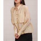 ショッピングバブ ブラウス シャツ ビスチェドッキングシャツブラウス レディース