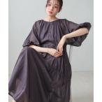 ショッピングバブ ワンピース 「S・Mサイズ展開」コットンボイルギャザーワンピース