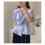 ブラウス シャツ カシュクールシャツBL レディース