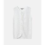 ニット セーター ジャカードニットベスト w/リボンタイフロント / Jacquard Knit Vest w/Ribbon Tie Front レデ