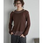 tシャツ タンクレイヤードシアーロングスリーブプルオーバー レディース