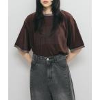 tシャツ メッシュベロアリンガーTEE レディース