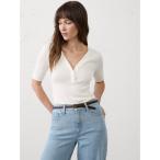 ニット セーター BANANA REPUBLIC FACTORY STORE リブ編み ヘンリートップ レディース