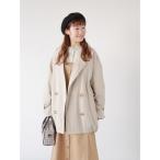 [ehka sopo] тренчкот свободный свет бежевый женский 