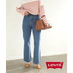 「SLOBE IENA」 加工ブーツカットデニムパンツ 23 ブルー レディース