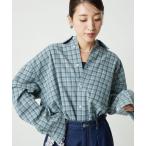「FREAK'S STORE」 長袖ネルシャツ フリ- ブルー レディース